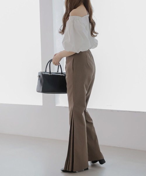 Heather（ヘザー）の「サイドプリーツパンツ　126490（その他パンツ・レディース・ブラック/カーキ/ブラウン系その他・S/M）」の8枚目の写真