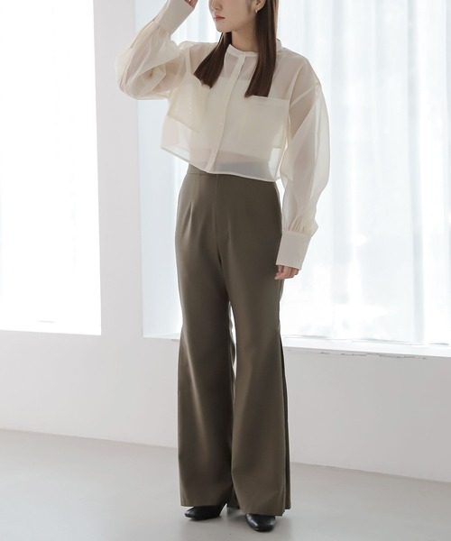 Heather（ヘザー）の「サイドプリーツパンツ　126490（その他パンツ・レディース・ブラック/カーキ/ブラウン系その他・S/M）」の12枚目の写真