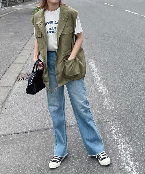 Chillfar(チルファー)の「ミリタリーベスト(ベスト・レディース・ブラック/ベージュ/カーキ/アイボリー・MEDIUM/LARGE)」の11枚目の写真