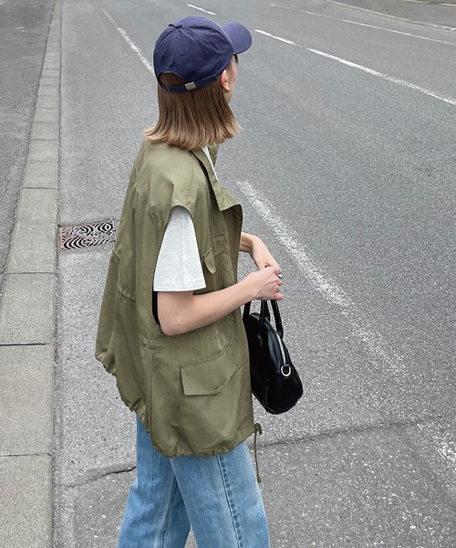 Chillfar(チルファー)の「ミリタリーベスト(ベスト・レディース・ブラック/ベージュ/カーキ/アイボリー・MEDIUM/LARGE)」の13枚目の写真