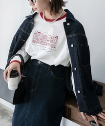 BONLECILL | 【JAMMINコラボ】フレンチグラフィックロングTシャツ(Tシャツ/カットソー)