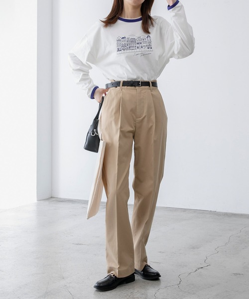 BONLECILL(ボンルシール)の「【JAMMINコラボ】フレンチグラフィックロングTシャツ(Tシャツ/カットソー・レディース・ブラック/レッド/ブルー/モスグリーン/ブラック系1・FREE)」の10枚目の写真