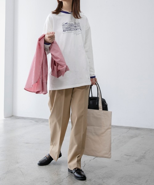 BONLECILL(ボンルシール)の「【JAMMINコラボ】フレンチグラフィックロングTシャツ(Tシャツ/カットソー・レディース・ブラック/レッド/ブルー/モスグリーン/ブラック系1・FREE)」の12枚目の写真