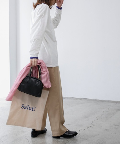 BONLECILL(ボンルシール)の「【JAMMINコラボ】フレンチグラフィックロングTシャツ(Tシャツ/カットソー・レディース・ブラック/レッド/ブルー/モスグリーン/ブラック系1・FREE)」の13枚目の写真