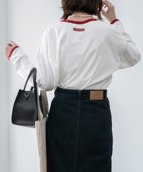 BONLECILL(ボンルシール)の「【JAMMINコラボ】フレンチグラフィックロングTシャツ(Tシャツ/カットソー・レディース・ブラック/レッド/ブルー/モスグリーン/ブラック系1・FREE)」の19枚目の写真