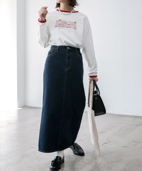 BONLECILL(ボンルシール)の「【JAMMINコラボ】フレンチグラフィックロングTシャツ(Tシャツ/カットソー・レディース・ブラック/レッド/ブルー/モスグリーン/ブラック系1・FREE)」の22枚目の写真