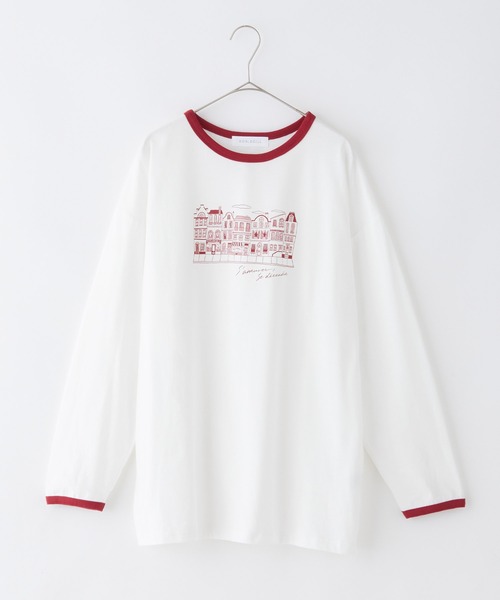 BONLECILL(ボンルシール)の「【JAMMINコラボ】フレンチグラフィックロングTシャツ(Tシャツ/カットソー・レディース・ブラック/レッド/ブルー/モスグリーン/ブラック系1・FREE)」の16枚目の写真