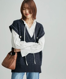 ROPE' PICNIC | リボンヤーンニットツイードベスト(ベスト)