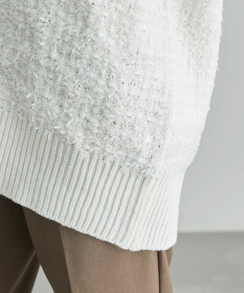 ROPE' PICNIC（ロペピクニック）の「リボンヤーンニットツイードベスト（ベスト・レディース・オフホワイト/ネイビー・38）」の6枚目の写真