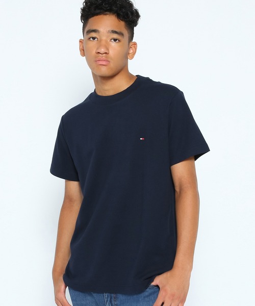 TOMMY HILFIGER(トミーヒルフィガー)の「JS PIQUE TEE(Tシャツ/カットソー・メンズ・ホワイト/ネイビー・SMALL/MEDIUM/LARGE/X-LARGE)」の1枚目の写真