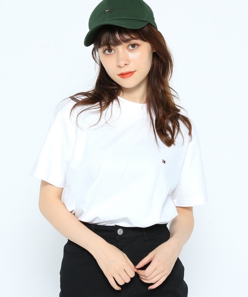 TOMMY HILFIGER(トミーヒルフィガー)の「JS PIQUE TEE(Tシャツ/カットソー・メンズ・ホワイト/ネイビー・SMALL/MEDIUM/LARGE/X-LARGE)」の2枚目の写真