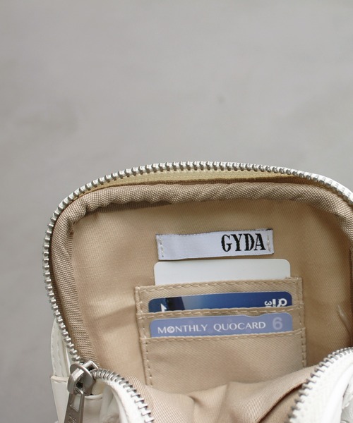 GYDA(ジェイダ)の「【WEB限定商品】GYDA(ジェイダ) : パスコインケース付きマルチミニショルダー / スマホショルダー / ミニポシェット GY-B035(ショルダーバッグ・レディース・ブラック/アイボリー・FREE)」の8枚目の写真