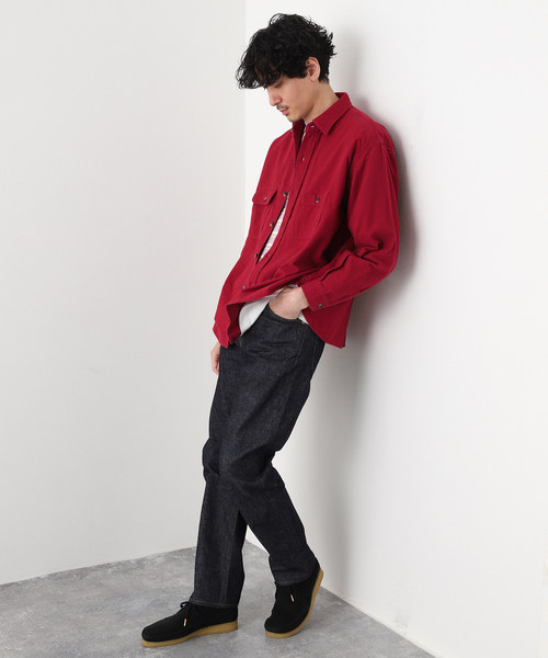 JOURNAL STANDARD relume（ジャーナルスタンダード　レリューム）の「RSW CHAMOIS CLOTH REG CPO（シャツ/ブラウス・メンズ・グリーン/ボルドー/ブラウン系その他・MEDIUM/LARGE）」の7枚目の写真