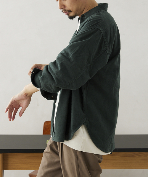 JOURNAL STANDARD relume（ジャーナルスタンダード　レリューム）の「RSW CHAMOIS CLOTH REG CPO（シャツ/ブラウス・メンズ・グリーン/ボルドー/ブラウン系その他・MEDIUM/LARGE）」の13枚目の写真