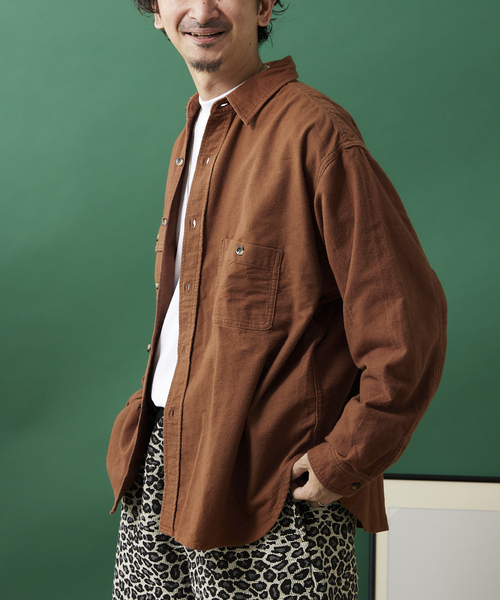 JOURNAL STANDARD relume（ジャーナルスタンダード　レリューム）の「RSW CHAMOIS CLOTH REG CPO（シャツ/ブラウス・メンズ・グリーン/ボルドー/ブラウン系その他・MEDIUM/LARGE）」の22枚目の写真