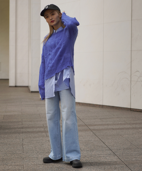 JOINT WORKS(ジョイントワークス)の「モヘヤウールケーブルプルオーバー(ニット/セーター・レディース・ピンク/ブルー/グリーン・FREE)」の14枚目の写真