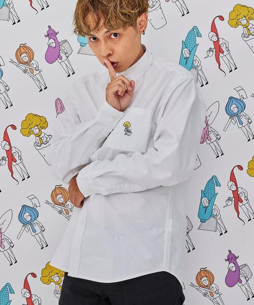 coen（コーエン）の「ワンポイント刺繍オックスボタンダウンシャツ