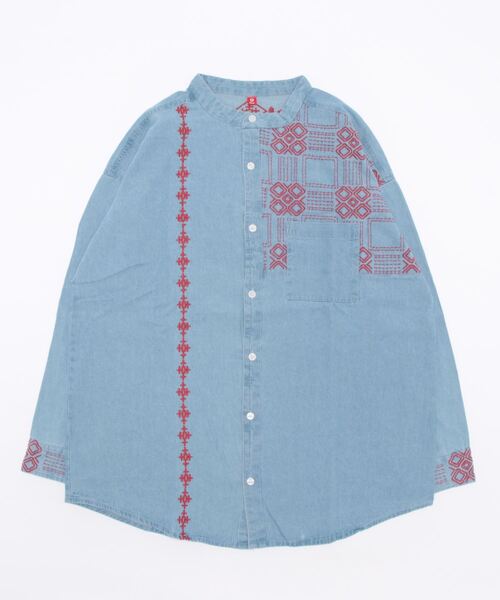 チャイハネ(チャイハネ)の「【チャイハネ】サシキMEN'Sデニムシャツ(シャツ/ブラウス・メンズ・ライトブルー/ブラック/インディゴブルー・FREE)」の13枚目の写真