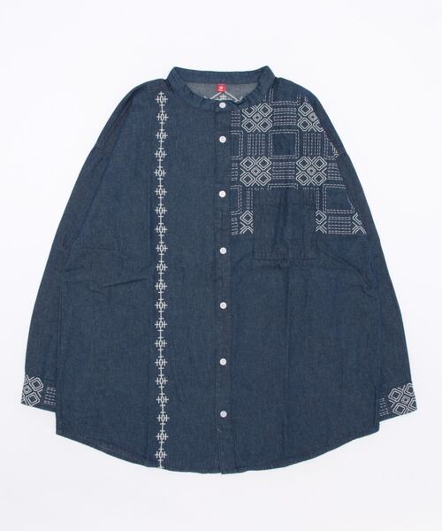 チャイハネ(チャイハネ)の「【チャイハネ】サシキMEN'Sデニムシャツ(シャツ/ブラウス・メンズ・ライトブルー/ブラック/インディゴブルー・FREE)」の12枚目の写真