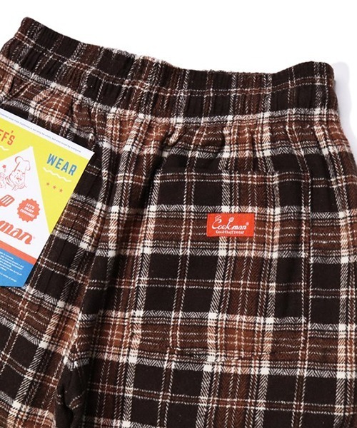 COOKMAN（クックマン）の「Cookman クックマン シェフパンツ イージーパンツ ウールミックス タータン ブラウン Brown（その他パンツ・メンズ・ブラウン・LARGE/MEDIUM）」の6枚目の写真
