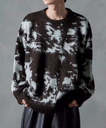 NILWAY | モヘアタッチダブルジャガード総柄ニット(ニット/セーター)