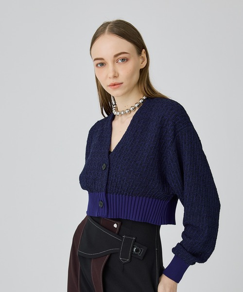 UNITED TOKYO(ユナイテッドトウキョウ)の「ツイードショートカーデディガン(カーディガン/ボレロ・レディース・ブラック/インディゴブルー・FREE)」の18枚目の写真