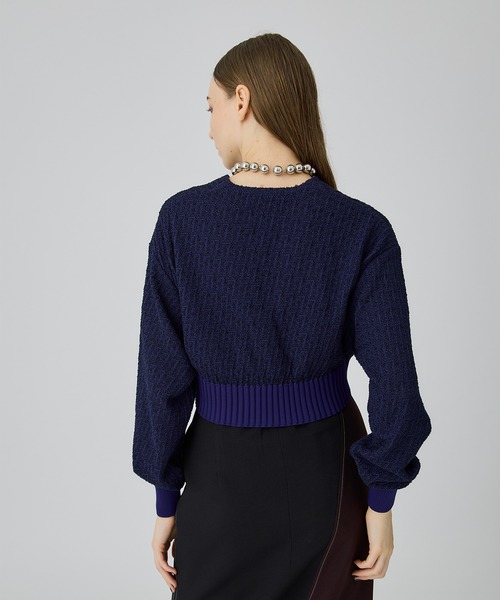 UNITED TOKYO(ユナイテッドトウキョウ)の「ツイードショートカーデディガン(カーディガン/ボレロ・レディース・ブラック/インディゴブルー・FREE)」の8枚目の写真