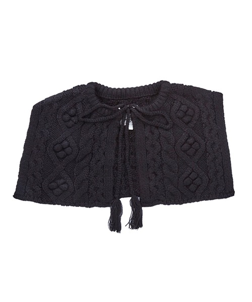 Ocean&Ground（オーシャン&グラウンド）の「ビスチェ風ニットウォーマー（ネックウォーマー/スヌード・キッズ・ベージュ/オフホワイト/ブラック・S/M）」の3枚目の写真