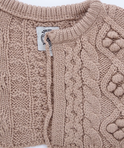 Ocean&Ground（オーシャン&グラウンド）の「ビスチェ風ニットウォーマー（ネックウォーマー/スヌード・キッズ・ベージュ/オフホワイト/ブラック・S/M）」の11枚目の写真