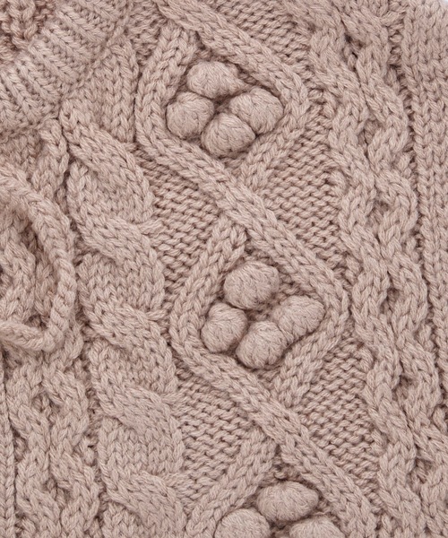 Ocean&Ground（オーシャン&グラウンド）の「ビスチェ風ニットウォーマー（ネックウォーマー/スヌード・キッズ・ベージュ/オフホワイト/ブラック・S/M）」の12枚目の写真