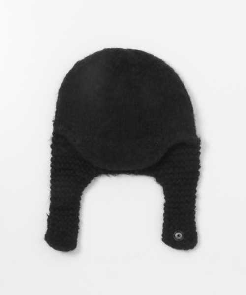 KBF（ケイビーエフ）の「フライトニット帽（ニットキャップ/ビーニー・レディース・ブラック/オフホワイト・ONE）」の14枚目の写真