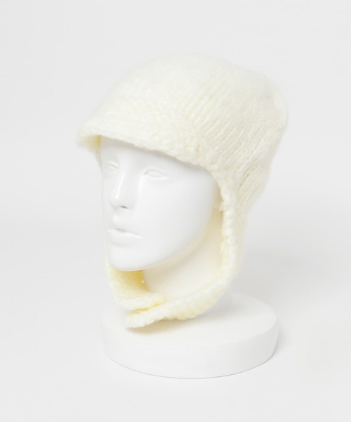 KBF（ケイビーエフ）の「フライトニット帽（ニットキャップ/ビーニー・レディース・ブラック/オフホワイト・ONE）」の16枚目の写真