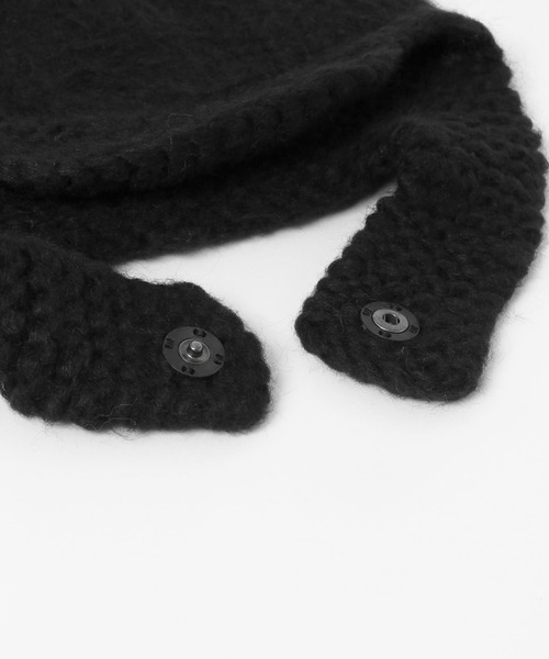 KBF（ケイビーエフ）の「フライトニット帽（ニットキャップ/ビーニー・レディース・ブラック/オフホワイト・ONE）」の19枚目の写真