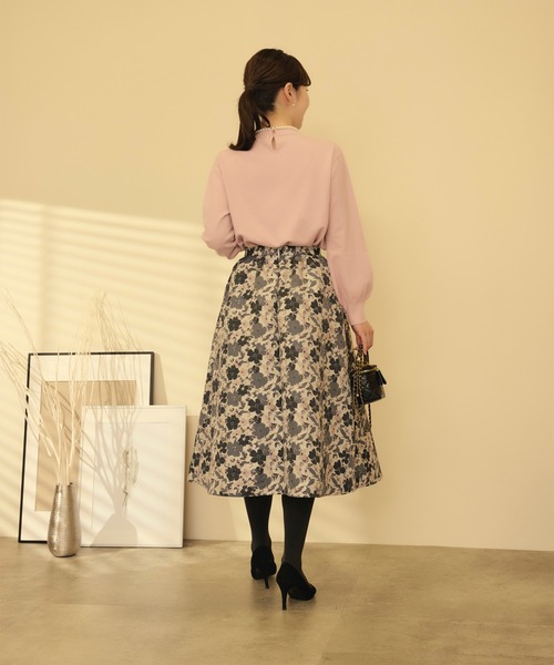 lieulien（リュリアン）の「フラワー ジャガード タック入り フレア