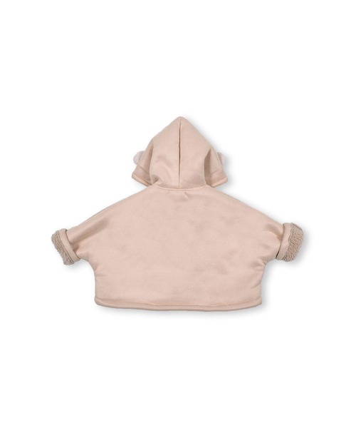 SLAP SLIP BABY（スラップスリップベビー）の「SLAPSLIPBABY/くま耳モチーフお菓子刺繍裏ボアマントベビー(50~90cm)（ポンチョ・キッズ・グレー/ベージュ・ONESIZE）」の16枚目の写真