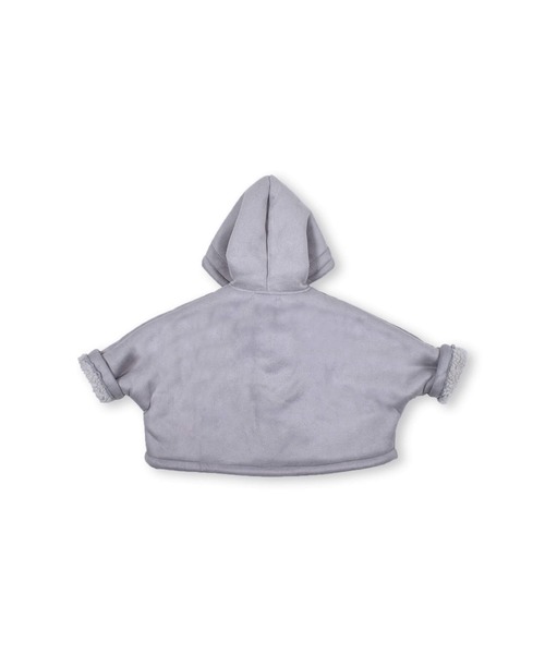 SLAP SLIP BABY（スラップスリップベビー）の「SLAPSLIPBABY/くま耳モチーフお菓子刺繍裏ボアマントベビー(50~90cm)（ポンチョ・キッズ・グレー/ベージュ・ONESIZE）」の12枚目の写真