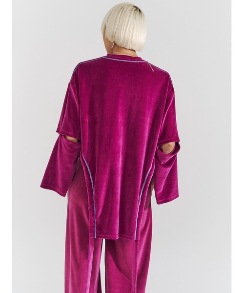 PAMEO POSE（パメオポーズ）の「Pile Top（Tシャツ/カットソー・レディース・グレー/ブラック/ブルー/パープル・FREE）」の8枚目の写真