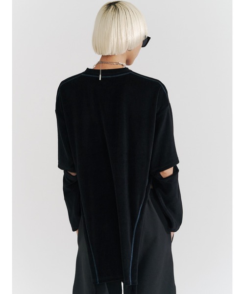 PAMEO POSE（パメオポーズ）の「Pile Top（Tシャツ/カットソー・レディース・グレー/ブラック/ブルー/パープル・FREE）」の21枚目の写真