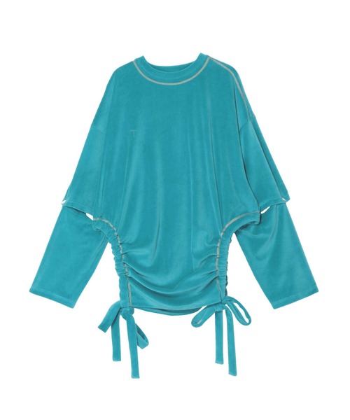 PAMEO POSE（パメオポーズ）の「Pile Top（Tシャツ/カットソー・レディース・グレー/ブラック/ブルー/パープル・FREE）」の16枚目の写真