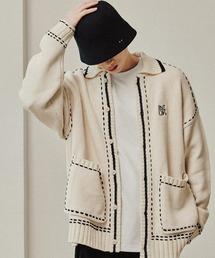 ROMANTIC CROWN | A'GEM/9 × .kom『ROMANTIC CROWN/ロマンティッククラウン』HAND STITCH KNIT CARDIGAN/ハンドステッチニットカーディガン(カーディガン/ボレロ)
