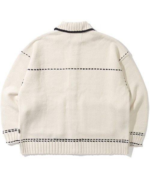 ROMANTIC CROWN(ロマンティッククラウン)の「A'GEM/9 × .kom『ROMANTIC CROWN/ロマンティッククラウン』HAND STITCH KNIT CARDIGAN/ハンドステッチニットカーディガン(カーディガン/ボレロ・メンズ・ブラック/アイボリー・M)」の12枚目の写真