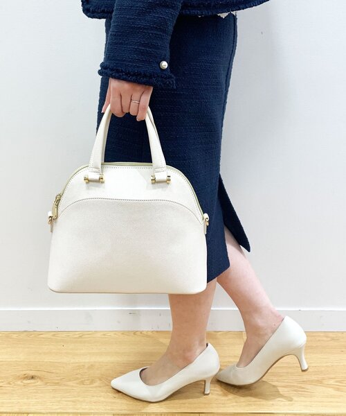 OPAQUE.CLIP（オペークドットクリップ）の「◆ブガッティバッグ【2WAY】（トートバッグ・レディース・オフホワイト/ブラック/サンドベージュ・00）」の5枚目の写真