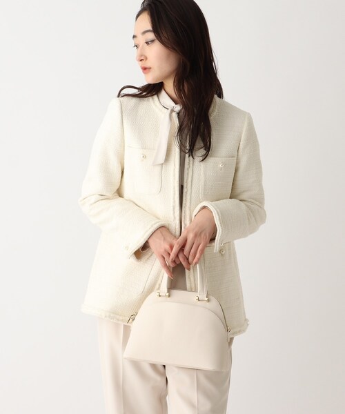 OPAQUE.CLIP（オペークドットクリップ）の「◆ブガッティバッグ【2WAY】（トートバッグ・レディース・オフホワイト/ブラック/サンドベージュ・00）」の4枚目の写真