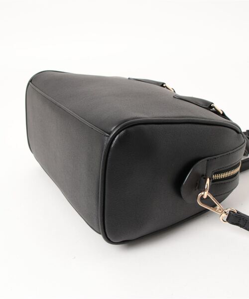 FREE'S MART（フリーズマート）の「◆ミニボストンバッグ（ボストンバッグ・レディース・ブラック/グレー・ﾌﾘ-）」の4枚目の写真