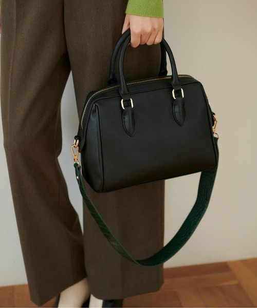 FREE'S MART（フリーズマート）の「◆ミニボストンバッグ（ボストンバッグ・レディース・ブラック/グレー・ﾌﾘ-）」の12枚目の写真