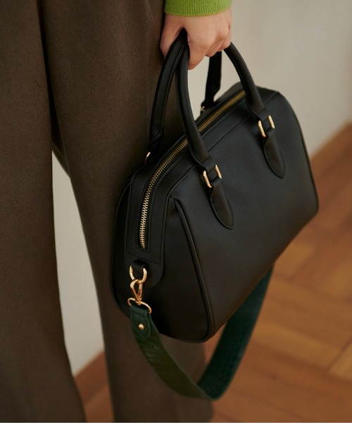 FREE'S MART（フリーズマート）の「◆ミニボストンバッグ（ボストンバッグ・レディース・ブラック/グレー・ﾌﾘ-）」の13枚目の写真