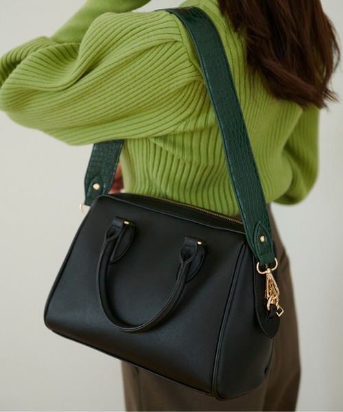 FREE'S MART（フリーズマート）の「◆ミニボストンバッグ（ボストンバッグ・レディース・ブラック/グレー・ﾌﾘ-）」の14枚目の写真