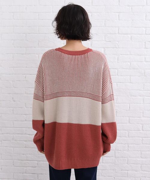 SHOO・LA・RUE（シューラルー）の「◆配色ニットプルオーバー（ニット/セーター・レディース・ピンク系/ベージュ系その他2/ブラック系4・00）」の6枚目の写真