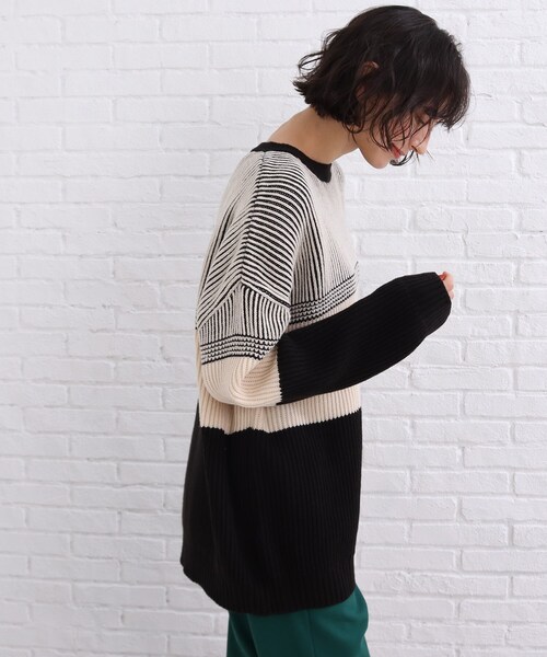 SHOO・LA・RUE（シューラルー）の「◆配色ニットプルオーバー（ニット/セーター・レディース・ピンク系/ベージュ系その他2/ブラック系4・00）」の11枚目の写真