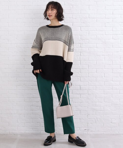 SHOO・LA・RUE（シューラルー）の「◆配色ニットプルオーバー（ニット/セーター・レディース・ピンク系/ベージュ系その他2/ブラック系4・00）」の13枚目の写真